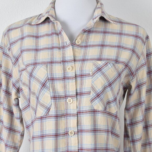 Vintage 70s Levi's Plaid Button Front Shirt - M - Picture 3 of 13
